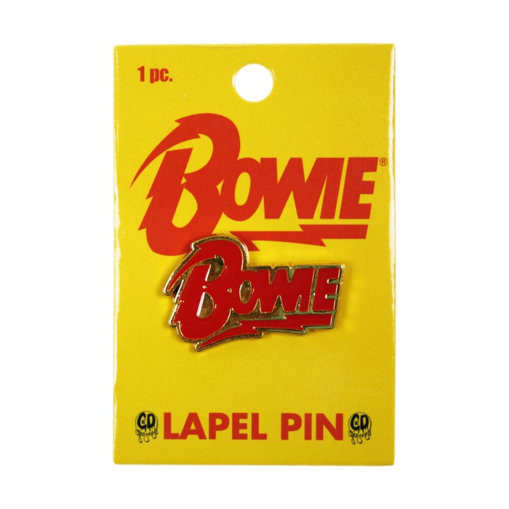 David Bowie Enamel Pin - Bowie Bolt - 70s 80s Glam Rock Music Band Apparel NWT